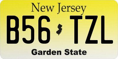 NJ license plate B56TZL