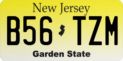 NJ license plate B56TZM