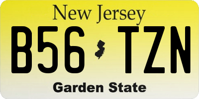 NJ license plate B56TZN