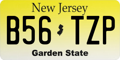 NJ license plate B56TZP
