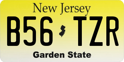 NJ license plate B56TZR