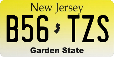 NJ license plate B56TZS