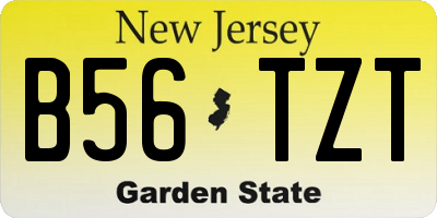 NJ license plate B56TZT
