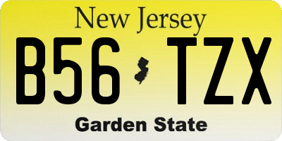 NJ license plate B56TZX