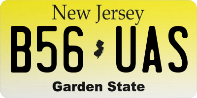 NJ license plate B56UAS