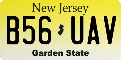 NJ license plate B56UAV