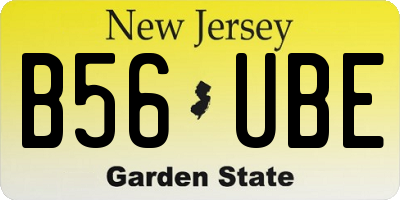 NJ license plate B56UBE