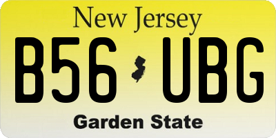 NJ license plate B56UBG