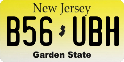 NJ license plate B56UBH
