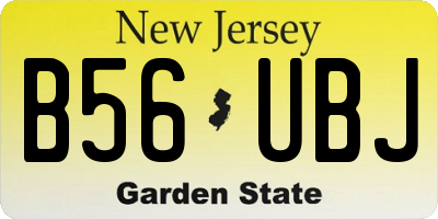 NJ license plate B56UBJ