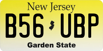 NJ license plate B56UBP