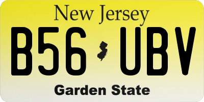 NJ license plate B56UBV