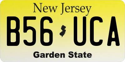 NJ license plate B56UCA