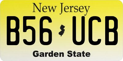 NJ license plate B56UCB