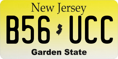 NJ license plate B56UCC