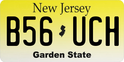 NJ license plate B56UCH