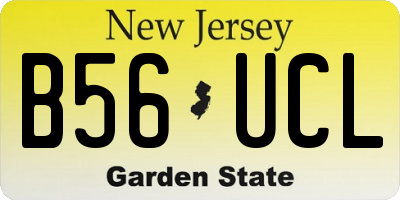 NJ license plate B56UCL