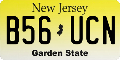 NJ license plate B56UCN