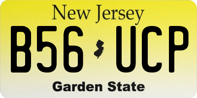 NJ license plate B56UCP