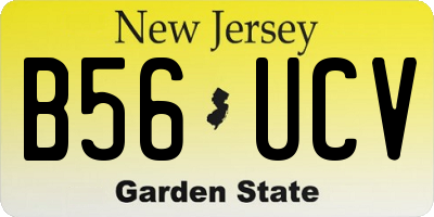 NJ license plate B56UCV