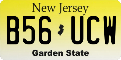 NJ license plate B56UCW