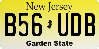 NJ license plate B56UDB