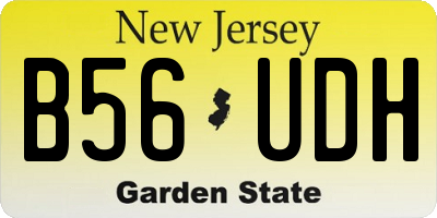 NJ license plate B56UDH