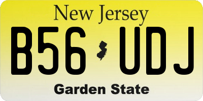 NJ license plate B56UDJ