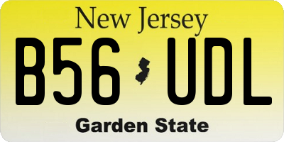 NJ license plate B56UDL