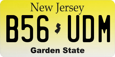 NJ license plate B56UDM