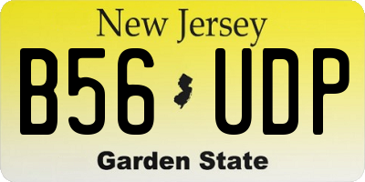 NJ license plate B56UDP