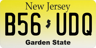 NJ license plate B56UDQ