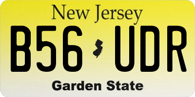 NJ license plate B56UDR