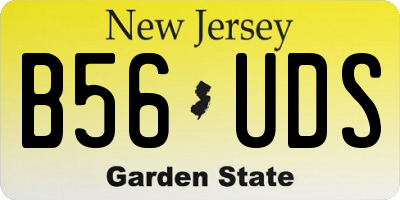 NJ license plate B56UDS