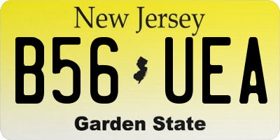 NJ license plate B56UEA