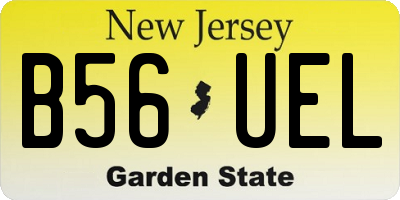 NJ license plate B56UEL