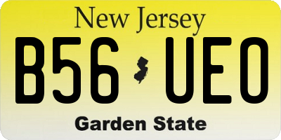 NJ license plate B56UEO