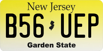 NJ license plate B56UEP