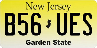 NJ license plate B56UES