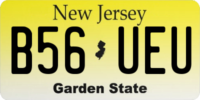 NJ license plate B56UEU