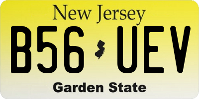 NJ license plate B56UEV
