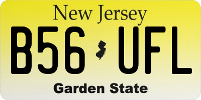 NJ license plate B56UFL