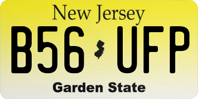 NJ license plate B56UFP