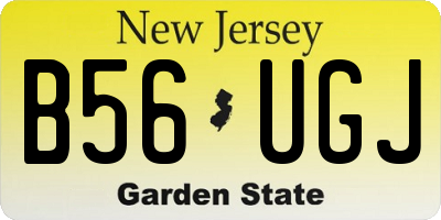 NJ license plate B56UGJ