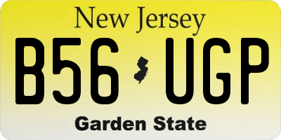 NJ license plate B56UGP