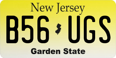 NJ license plate B56UGS