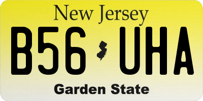 NJ license plate B56UHA