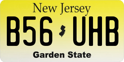 NJ license plate B56UHB