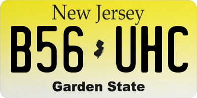 NJ license plate B56UHC