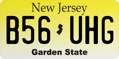 NJ license plate B56UHG
